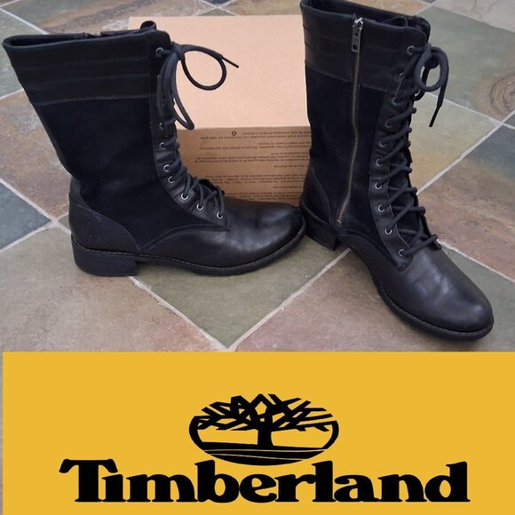 Timberland®  Women's Combat Boots Black - Picture 1 of 9